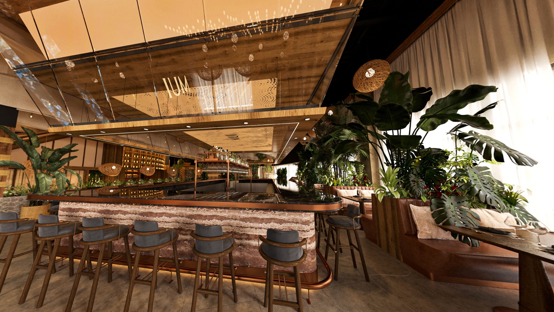 MUI bar and dining room